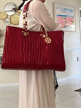 Tory Burch Tote Croc embossed